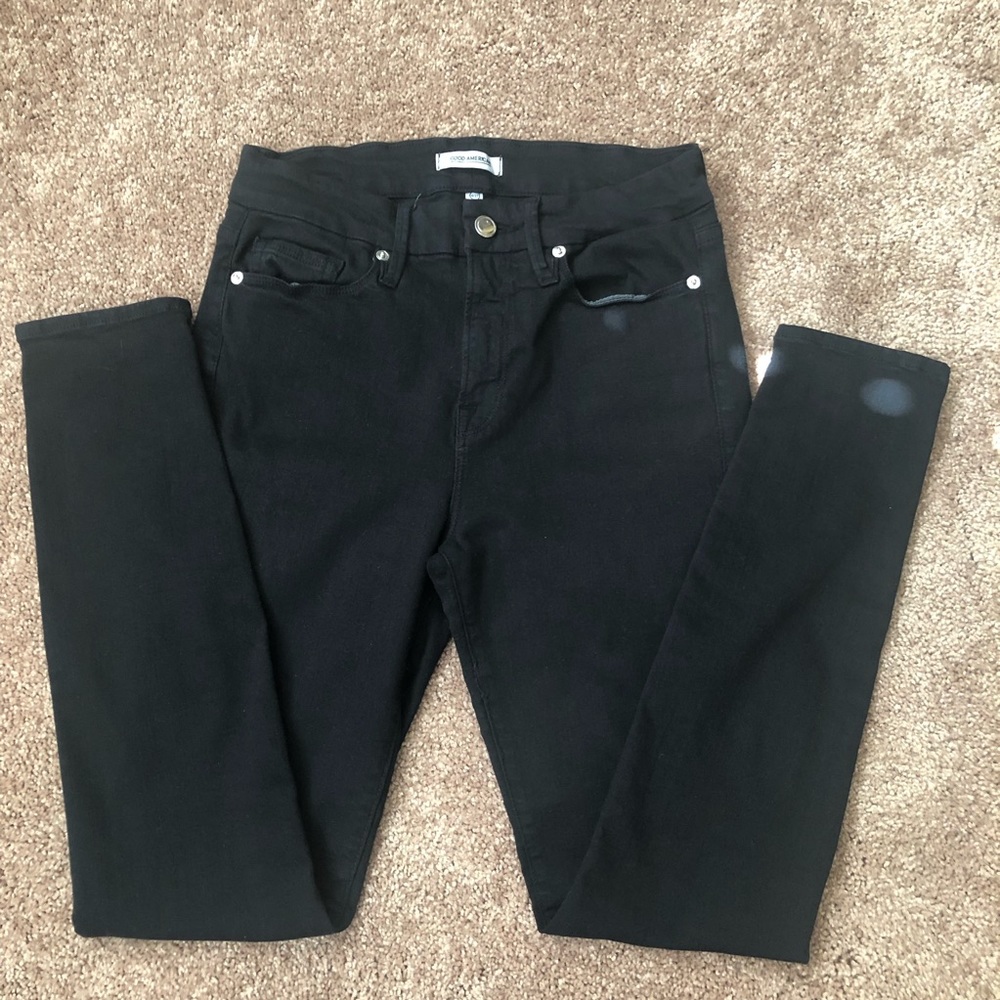 Good American Good Legs Black High Rise Jean 4